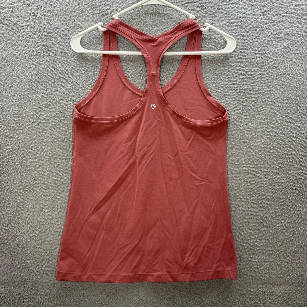 Lululemon Top Womens 4 Pink Cool Racerback II Tank Yoga Jogging Gym Sports - Picture 2 of 6